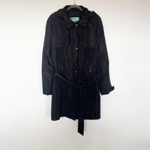 Ookpik Women's Black Waterproof RainCoat with Belt - XXL